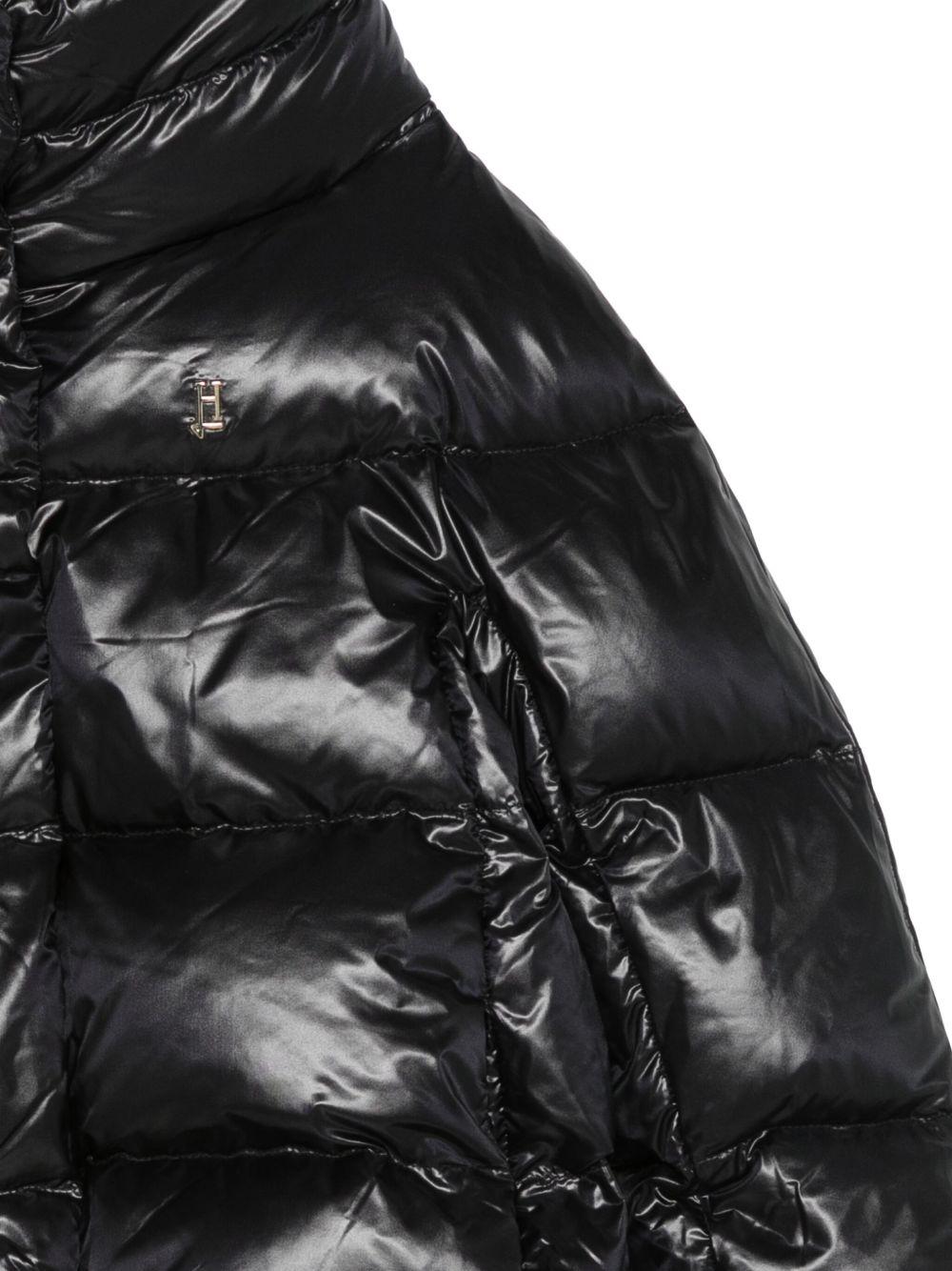 Giacca trapuntata per bambina Herno Kids nero a collo alto - Rubino Kids