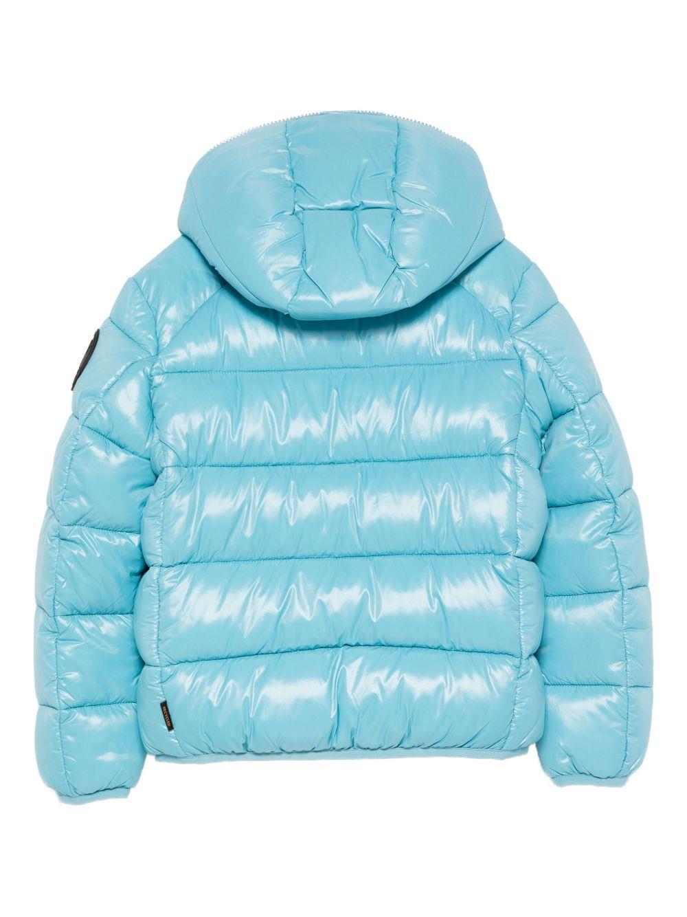 Giacca trapuntata per bambino Save The Duck Kids azzurro con cappuccio<BR/> - Rubino Kids