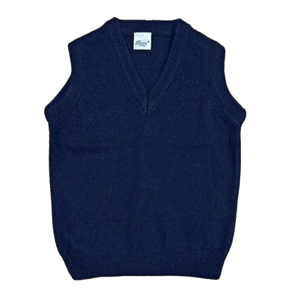 Gilet di lana per bambino Baroni blu con scollo a V - Rubino Kids