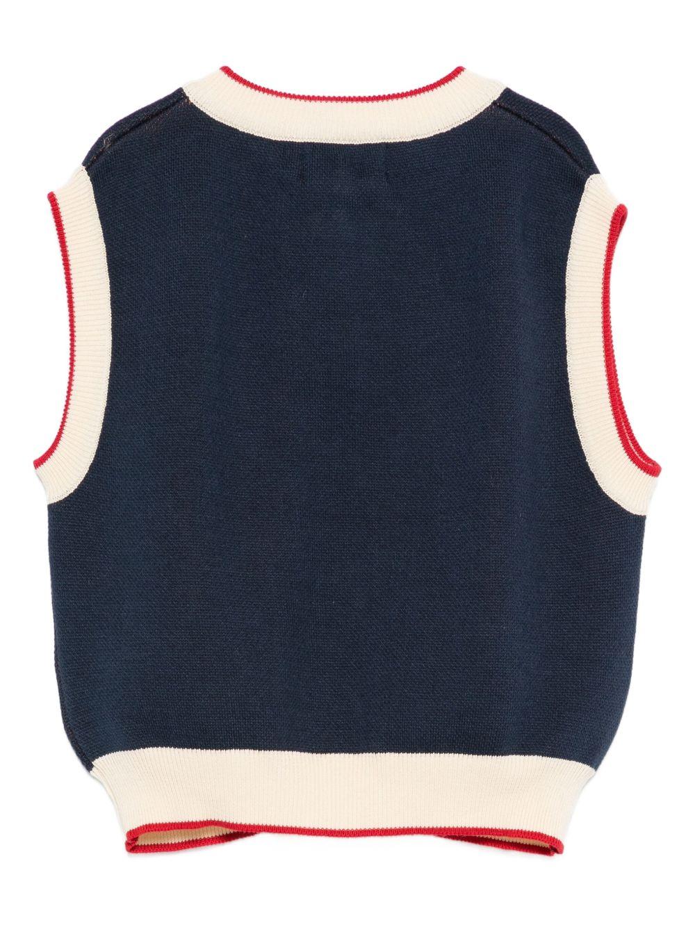 Gilet per bambina Bobo Choses blu con motivo floreale - Rubino Kids