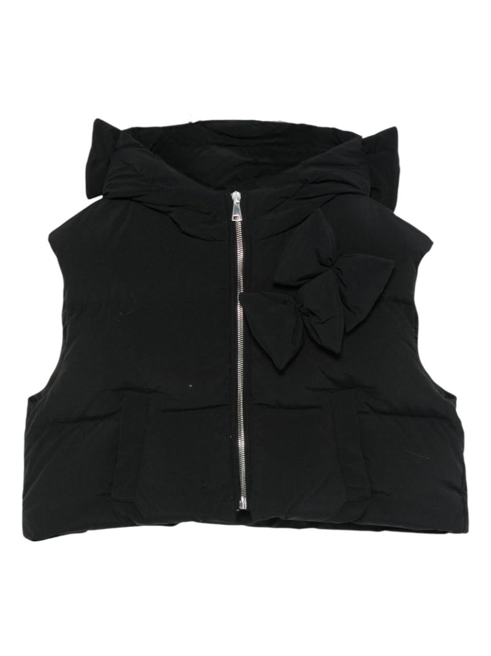 Gilet per bambina Simonetta nero con dettaglio fiocco - Rubino Kids