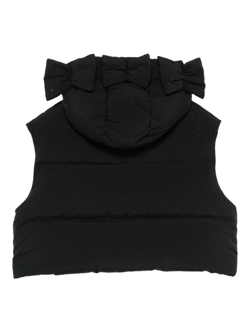 Gilet per bambina Simonetta nero con dettaglio fiocco - Rubino Kids