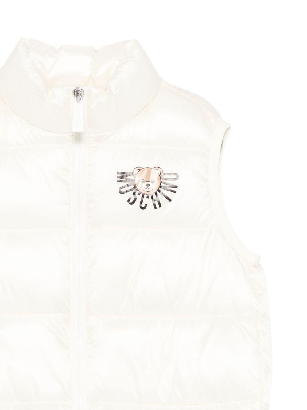 Gilet per bambini Moschino Kids bianco con design trapuntato - Rubino Kids
