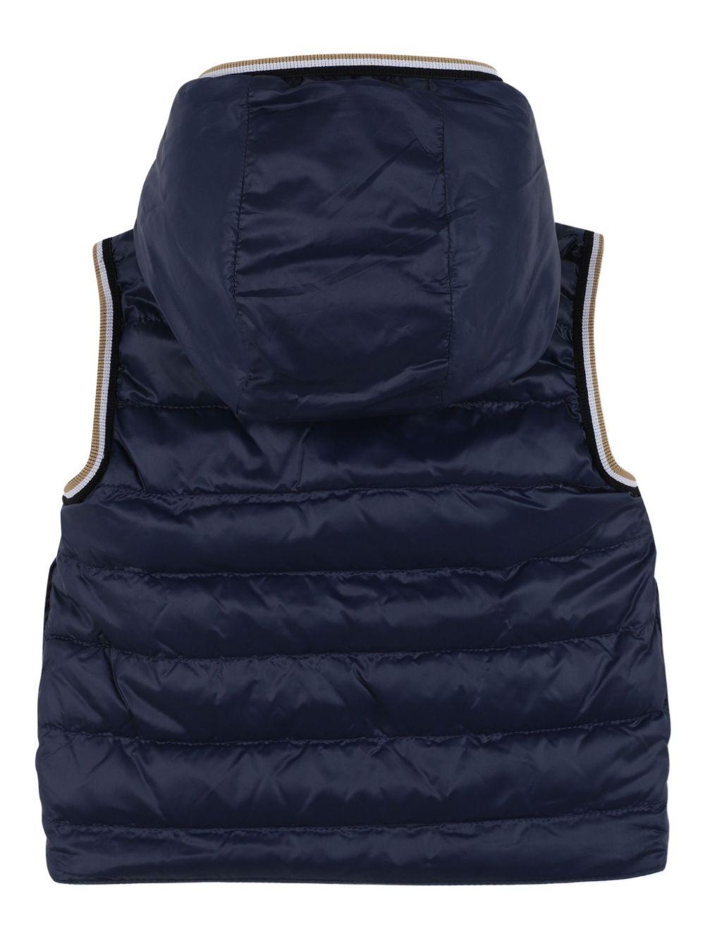 Gilet per bambino Boss Kids blu con design reversibile - Rubino Kids