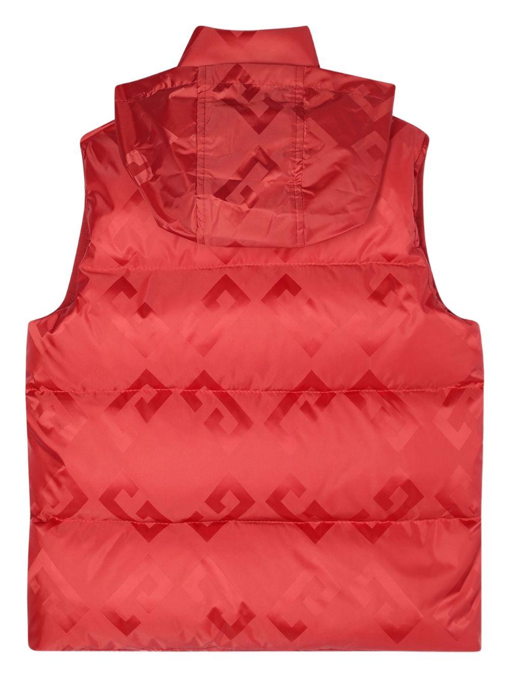 Gilet per bambino Givenchy Kids rosso con motivo con logo jacquard - Rubino Kids