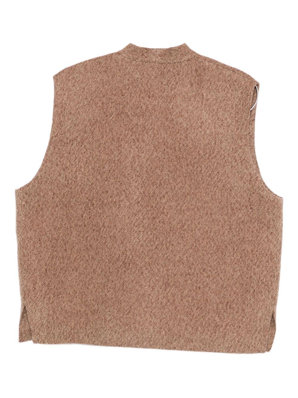 Gilet per donna ALYSI marrone con bottoni testurizzati - Rubino Kids