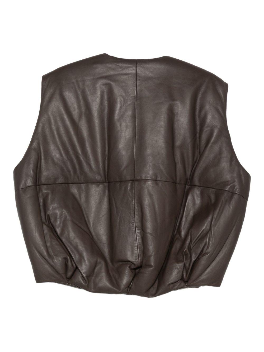 Gilet per donna Alysi marrone con design trapuntato - Rubino Kids