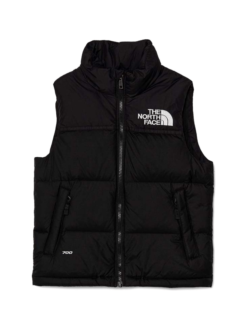 Gilet Retro Nuptse 1996 per bambino The North Face Kids nero con logo sul petto - Rubino Kids