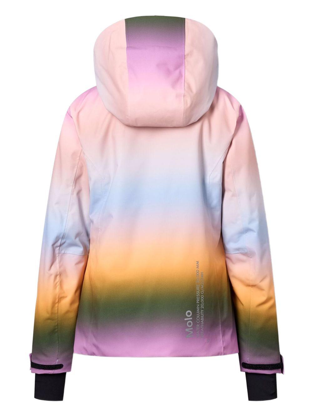 Giubbini per bambina Molo rosa con stampa arcobaleno - Rubino Kids