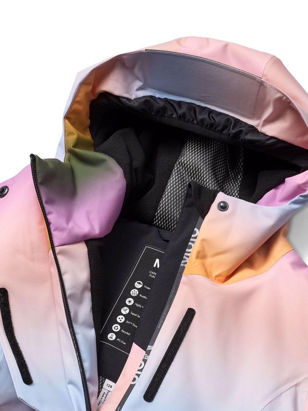 Giubbini per bambina Molo rosa con stampa arcobaleno - Rubino Kids