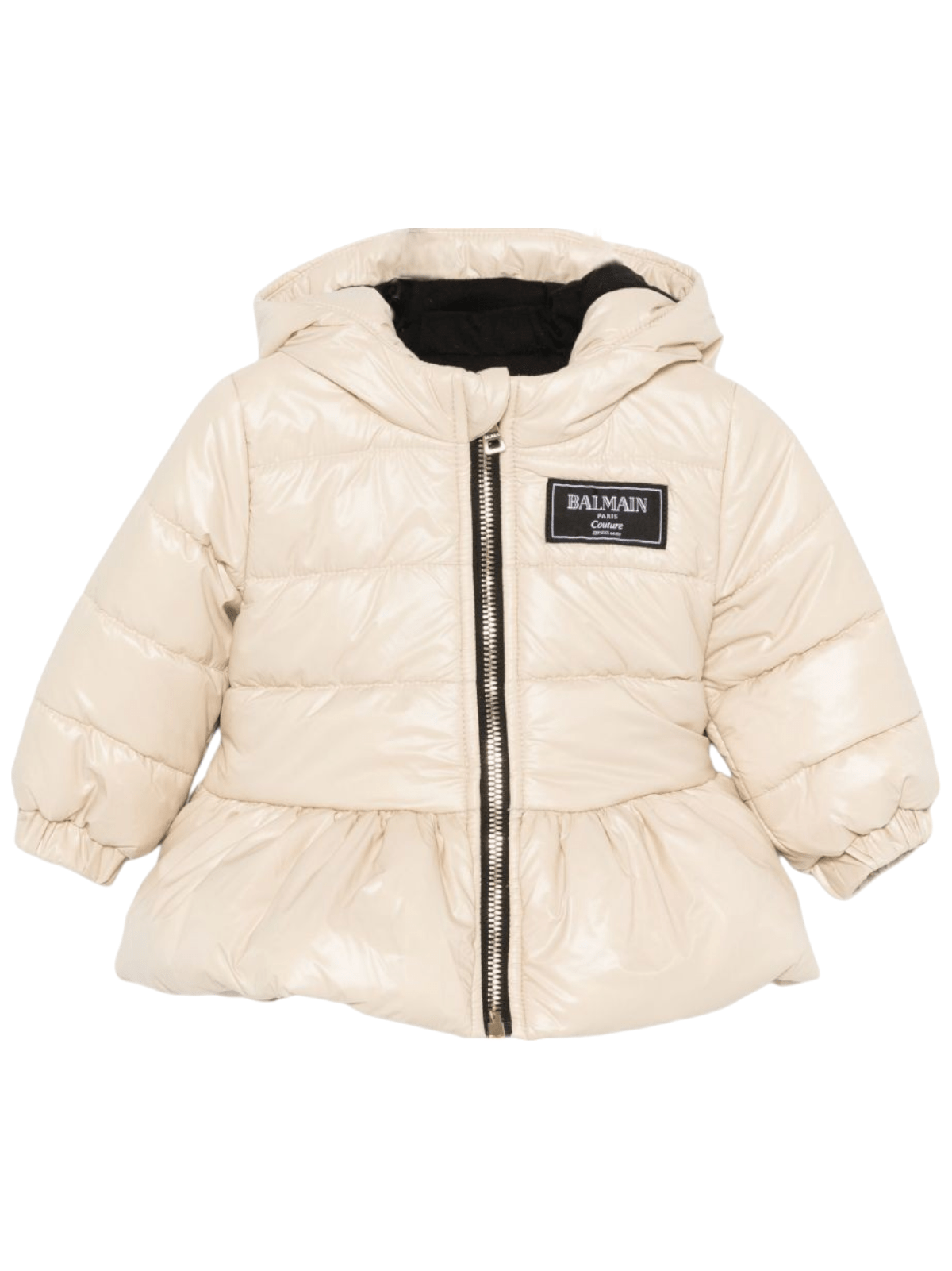 Giubbini per neonata Balmain Kids beige con cappuccio - Rubino Kids