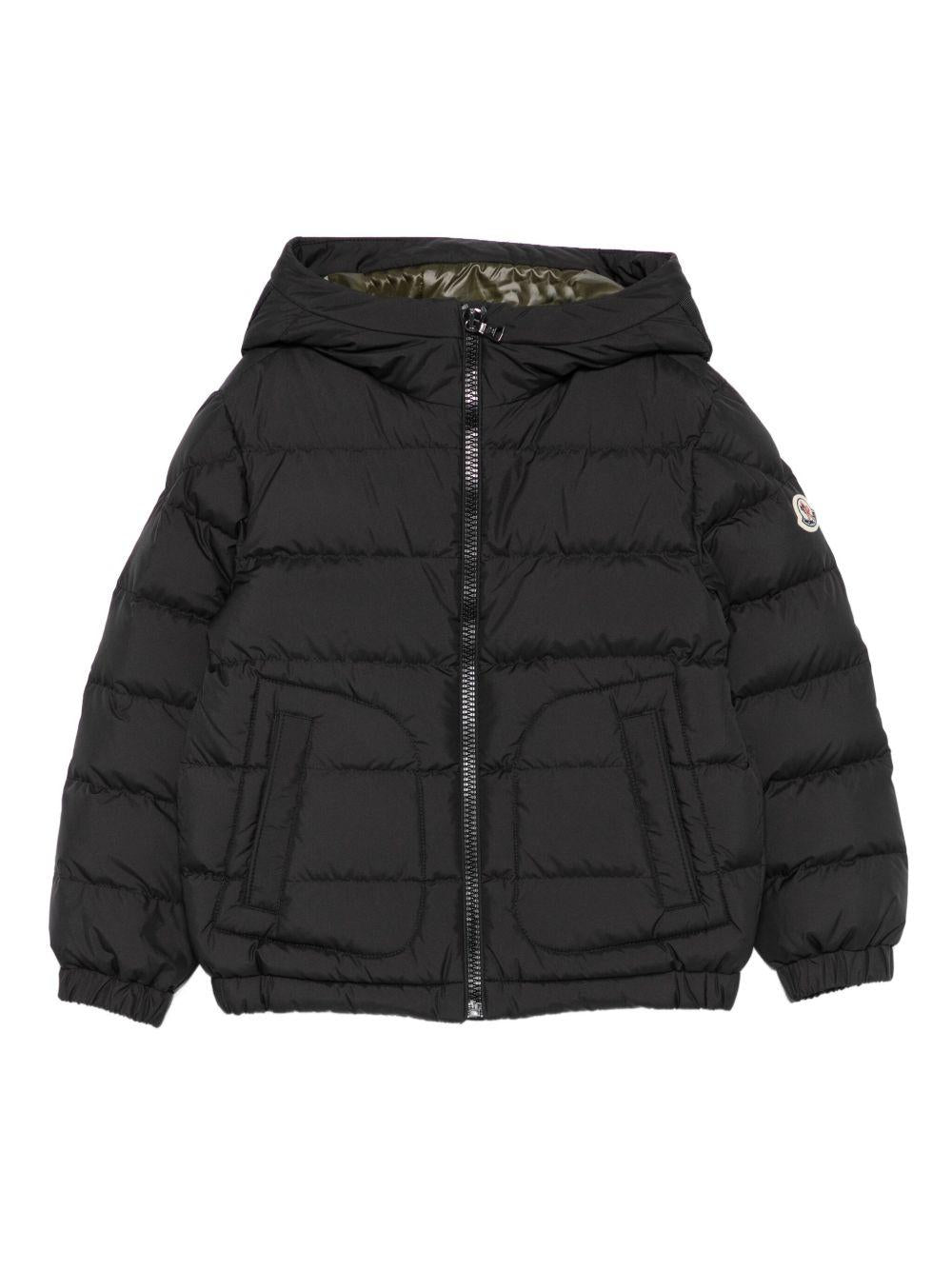 Giubbino Grecois per bambini Moncler Enfant nero con design trapuntato - Rubino Kids