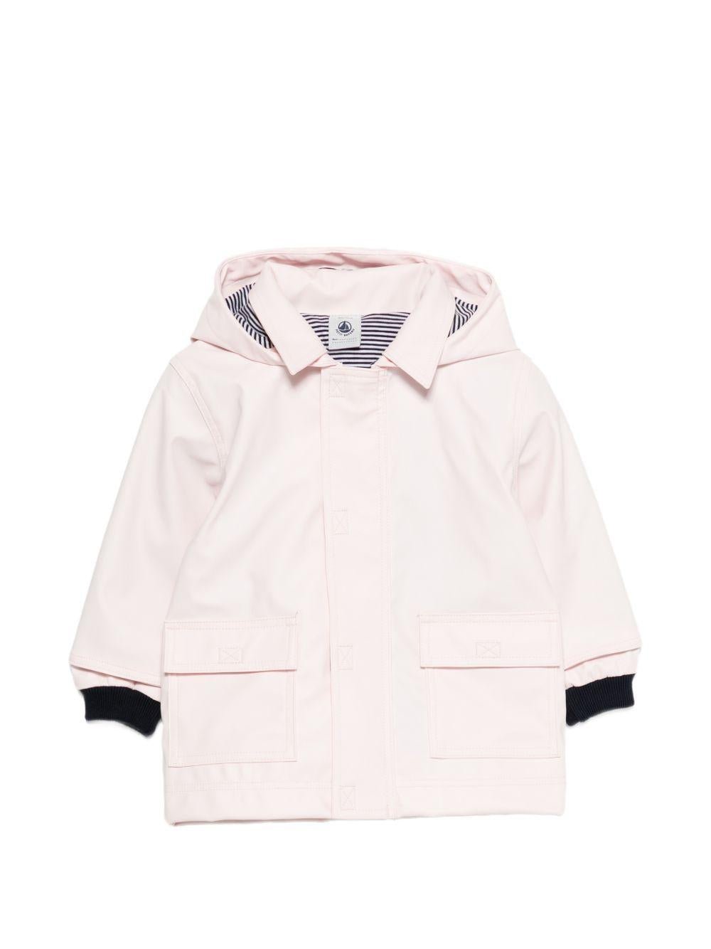 Giubbino impermeabile per neonata Petit Bateau rosa con cappuccio - Rubino Kids