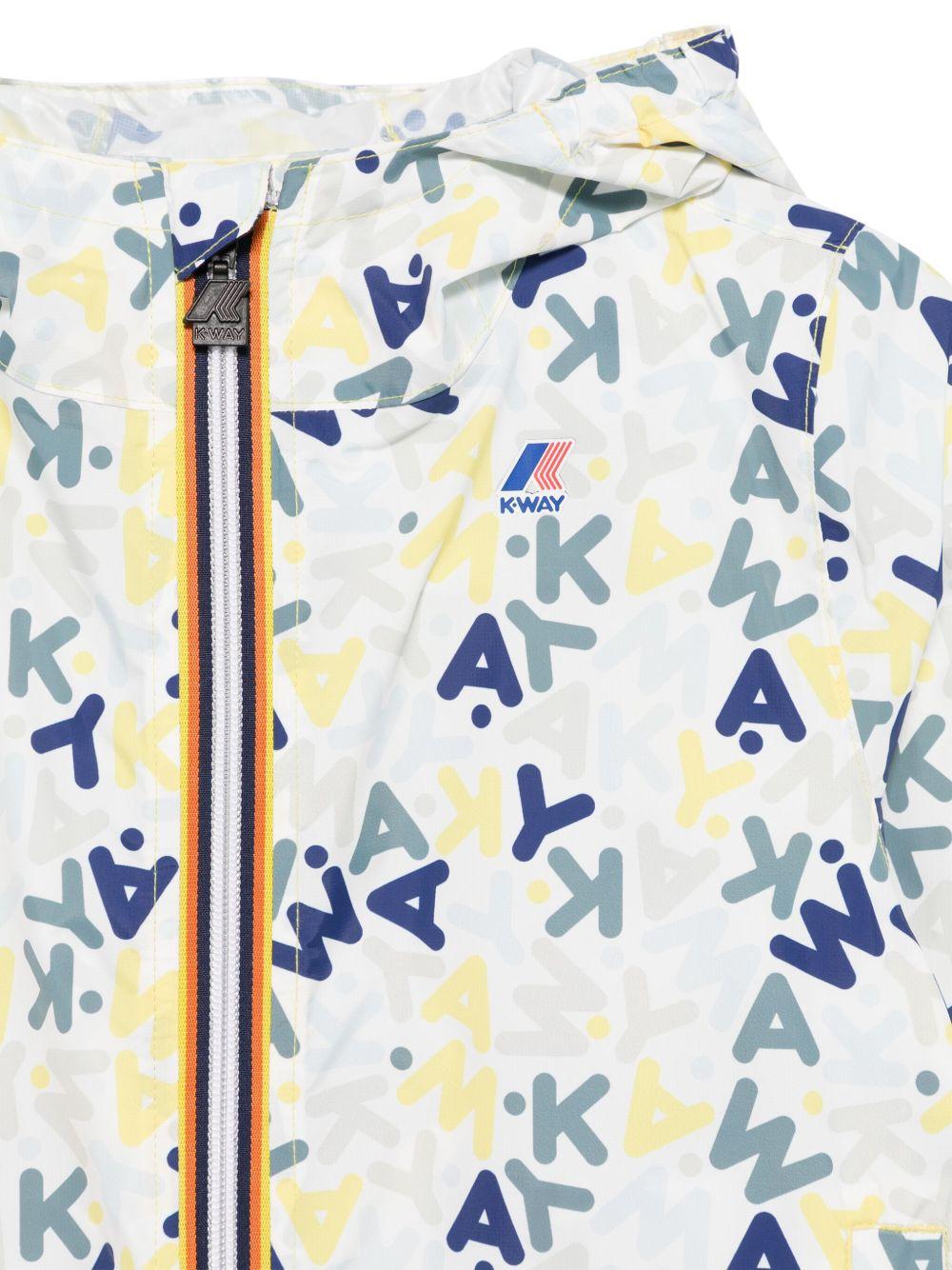 Giubbino Le Vrai per bambino K Way Kids bianco con cappuccio ampio - Rubino Kids