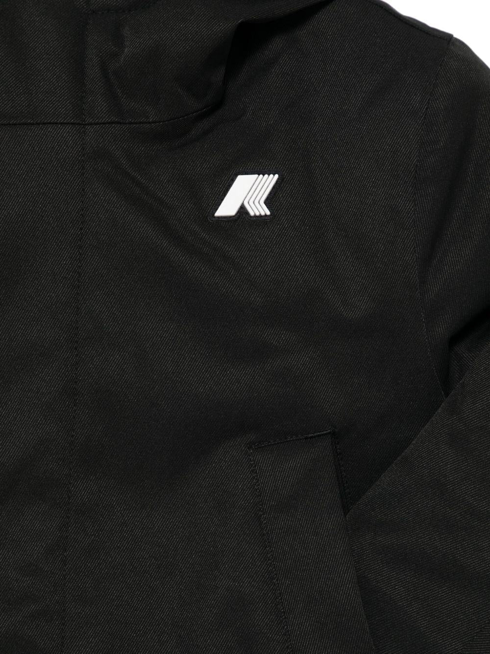 Giubbino P. Jacko Marmotta per bambino K - Way Kids nero con dettaglio con logo in gomma - Rubino Kids