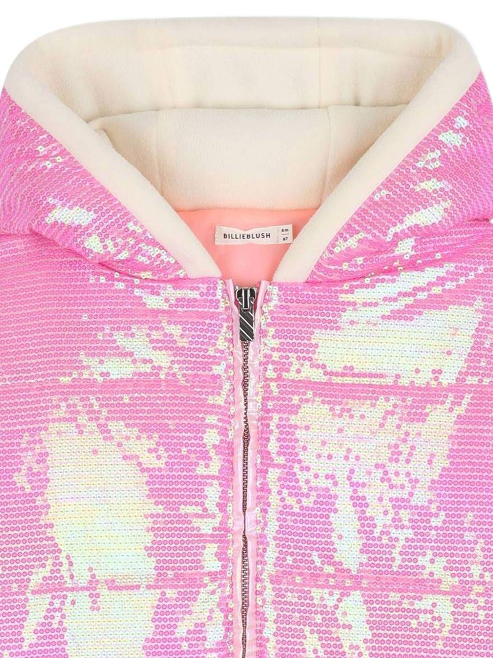 Giubbino per bambina Billieblush rosa con paillettes - Rubino Kids