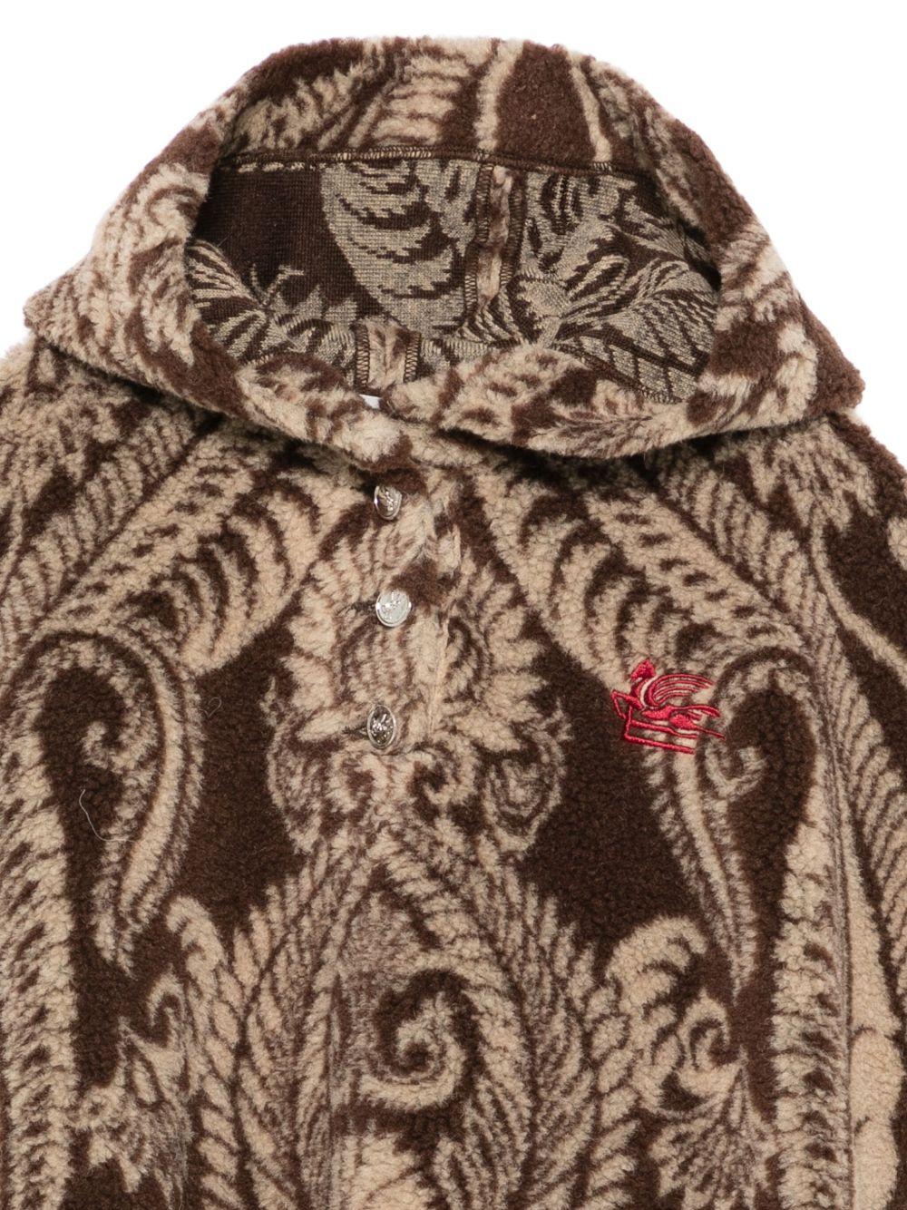 Giubbino per bambina Etro Kids marrone con motivo paisley - Rubino Kids