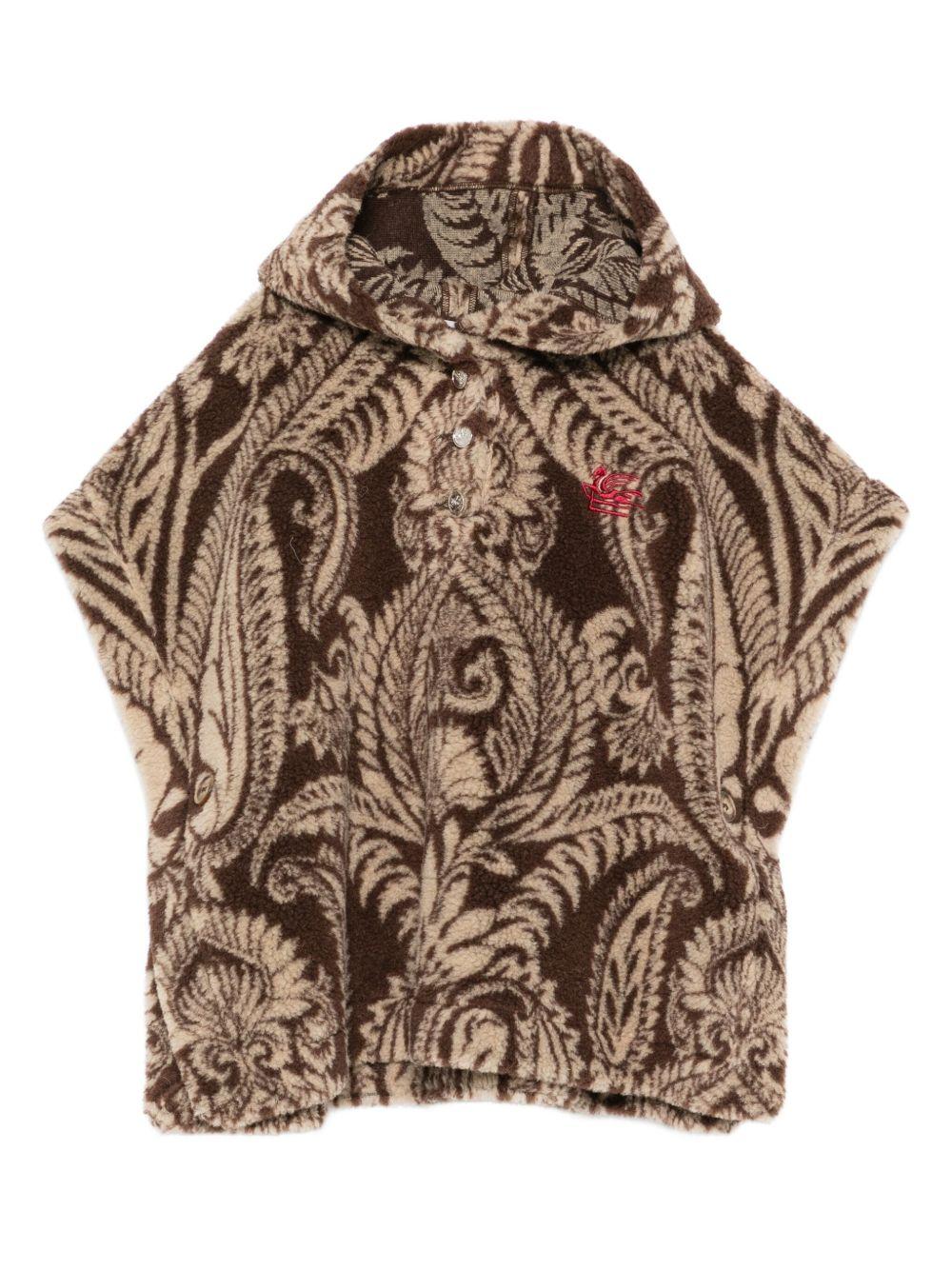 Giubbino per bambina Etro Kids marrone con motivo paisley - Rubino Kids