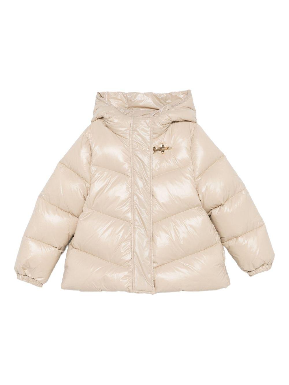 Giubbino per bambina Fay Kids beige con cappuccio - Rubino Kids