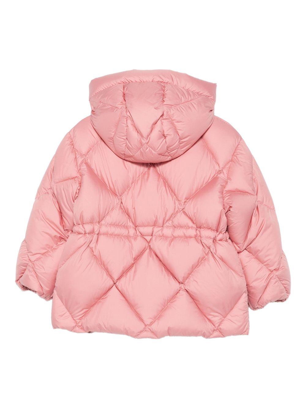 Giubbino per bambina Il Gufo rosa con design trapuntato a rombi - Rubino Kids