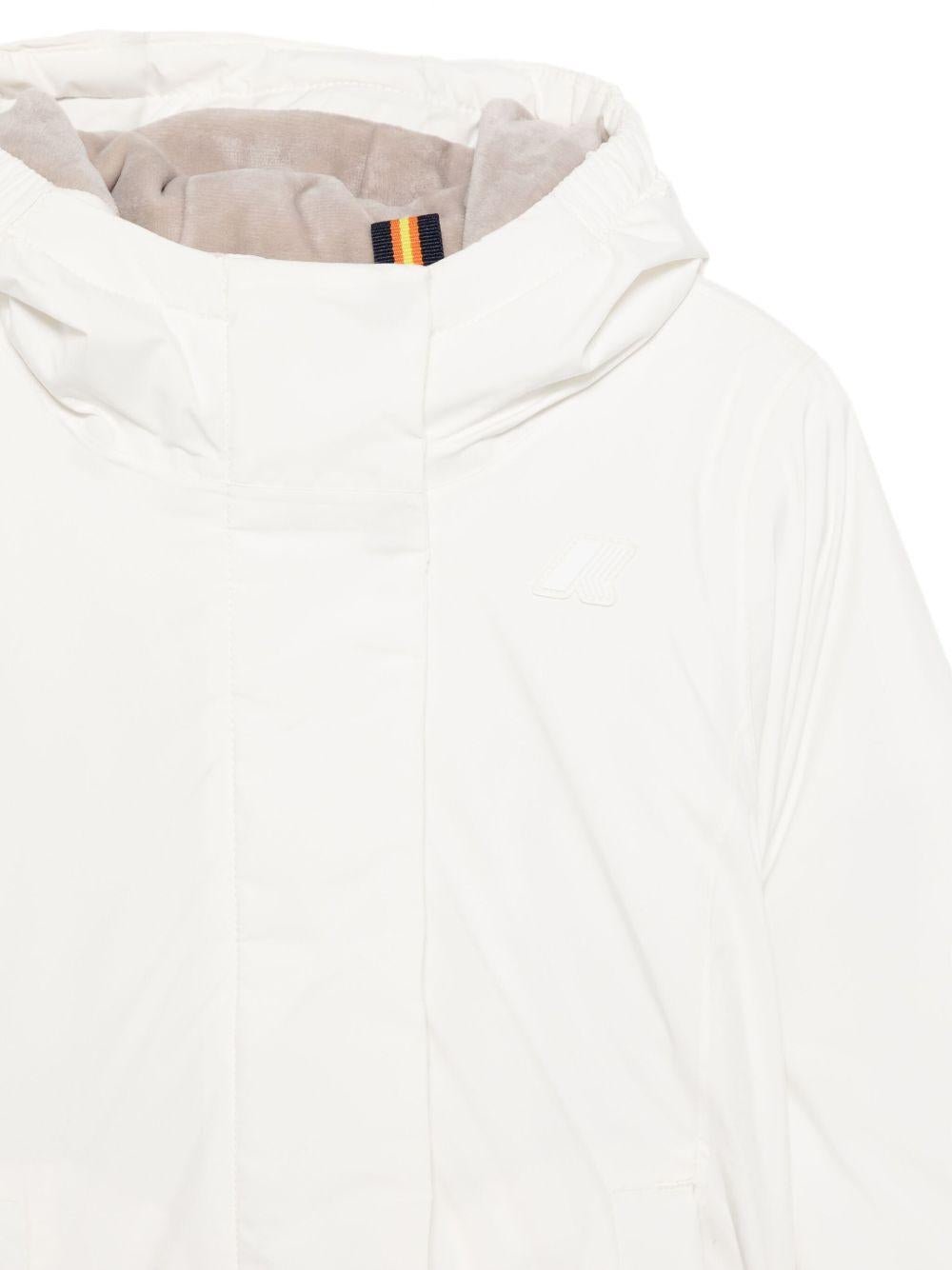 Giubbino per bambina K - Way Kids bianco con applicazione logo sul davanti - Rubino Kids