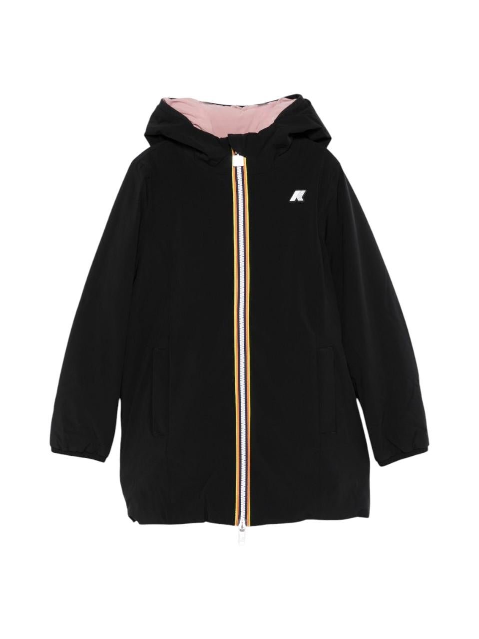 Giubbino per bambina K - Way Kids nera con dettaglio logo - Rubino Kids