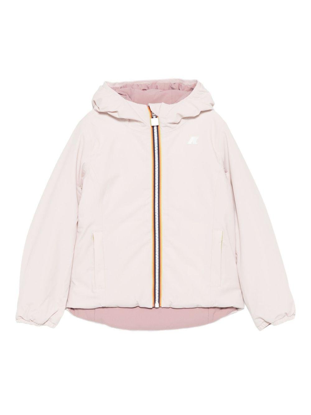Giubbino per bambina K - Way Kids rosa con cappuccio classico - Rubino Kids