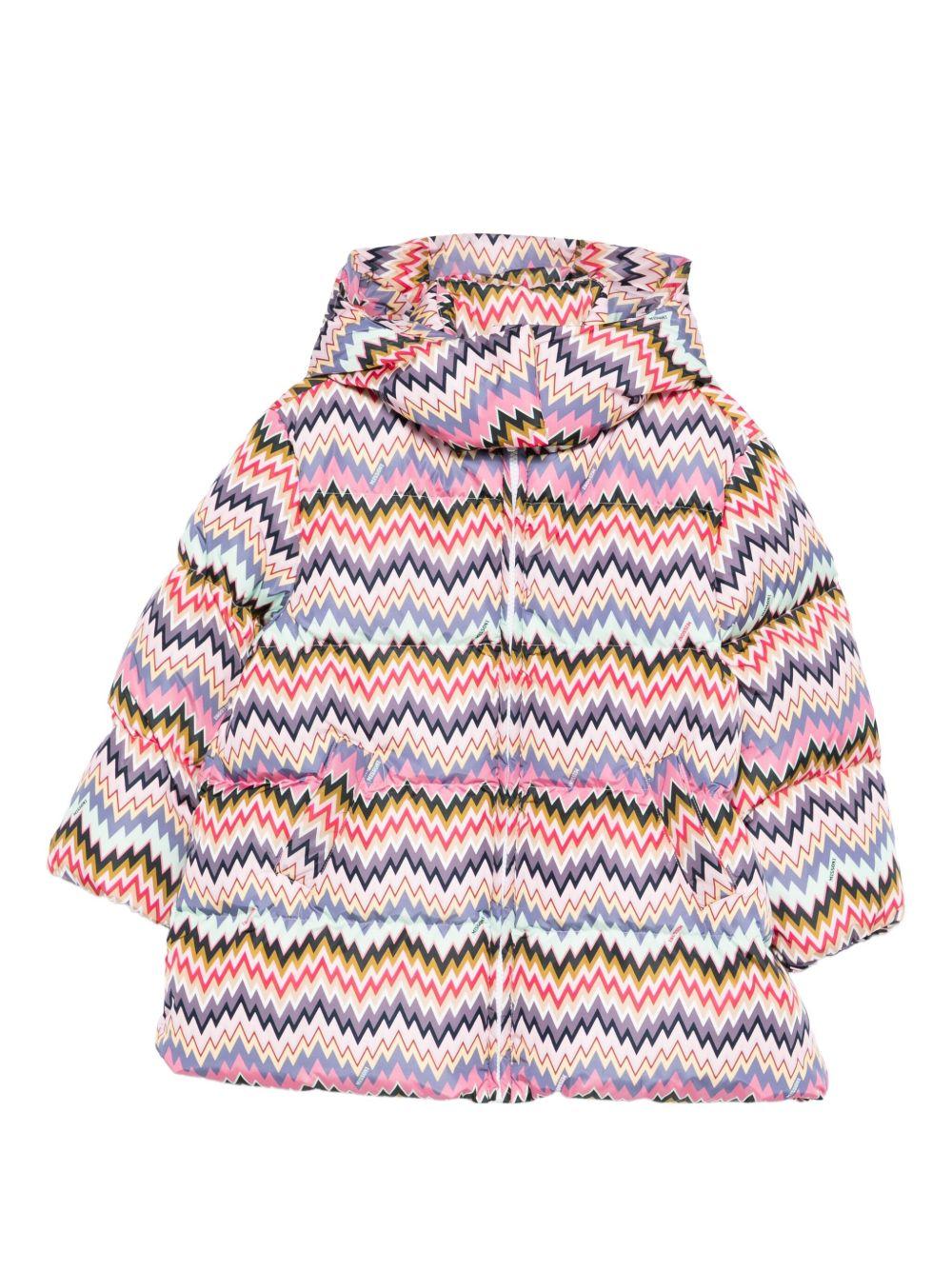 Giubbino per bambina Missoni Kids multicolore con motivo a zig zag - Rubino Kids