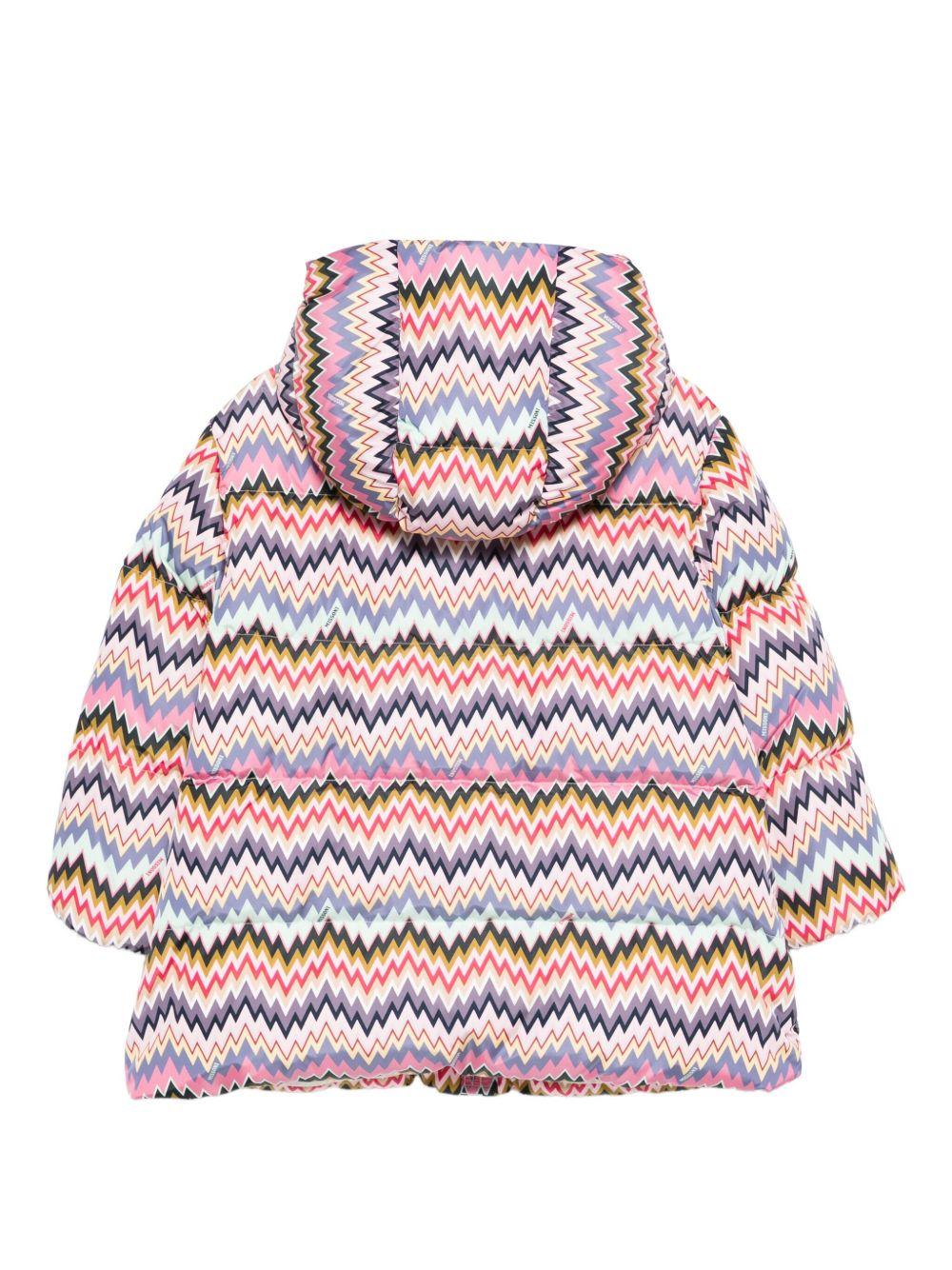 Giubbino per bambina Missoni Kids multicolore con motivo a zig zag - Rubino Kids