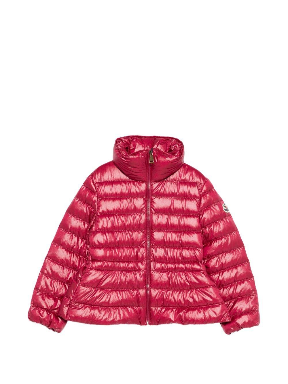 Giubbino per bambina Moncler Enfant rosso senza con design trapuntato - Rubino Kids