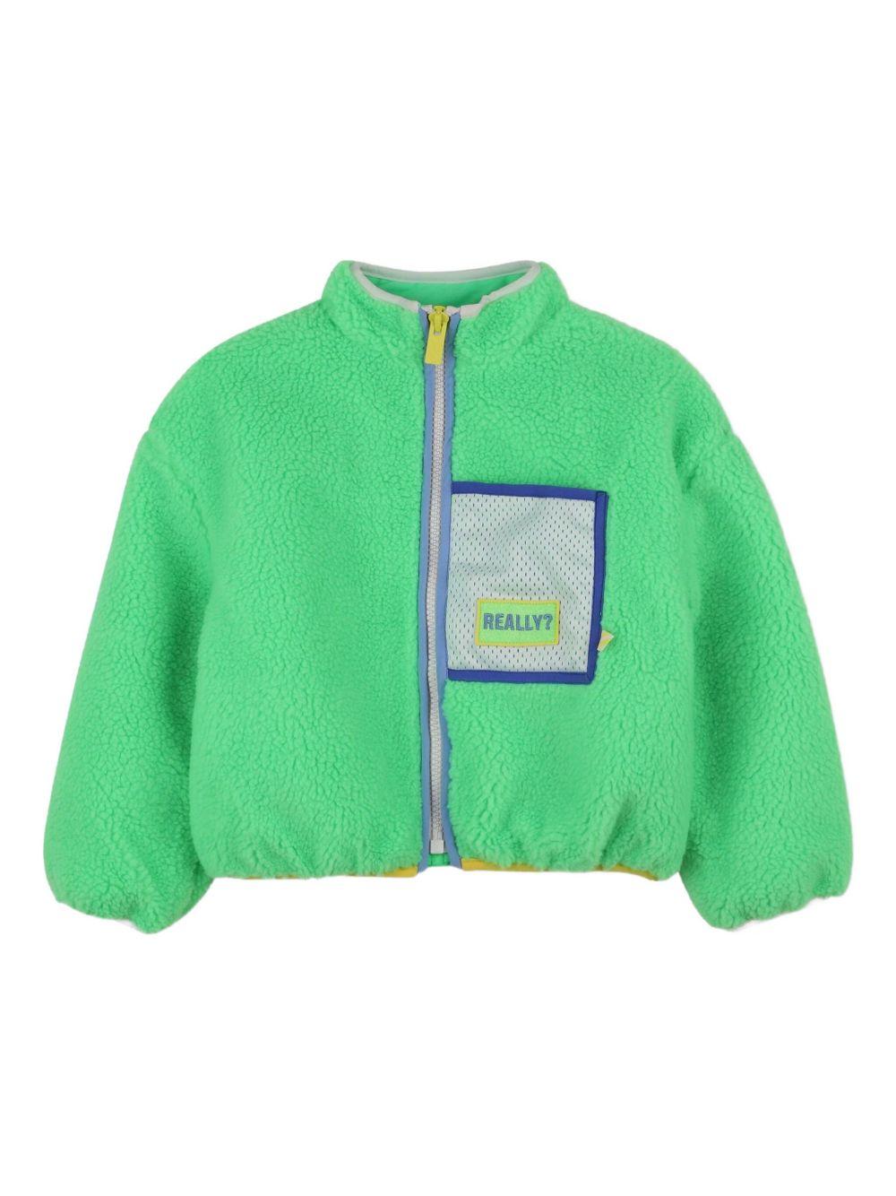 Giubbino per bambino Billieblush verde con orlo elasticizzato - Rubino Kids