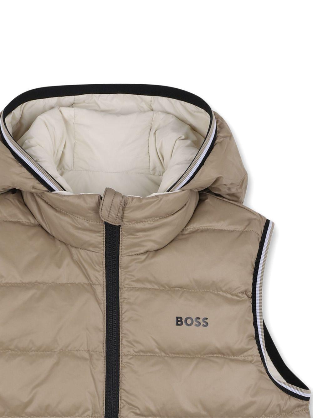 Giubbino per bambino BOSS Kids beige con design trapuntato - Rubino Kids