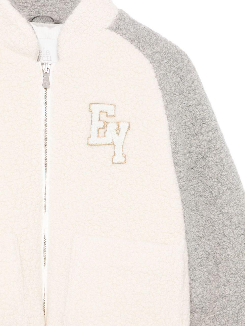 Giubbino per bambino Eleventy Kids grigio con logo ricamato - Rubino Kids