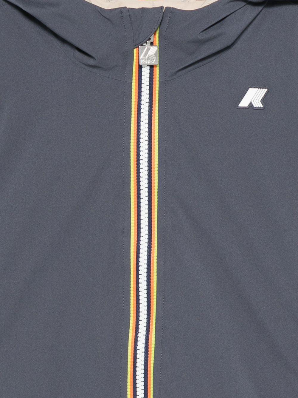 Giubbino per bambino K - Way Kids blu con toppa con logo - Rubino Kids