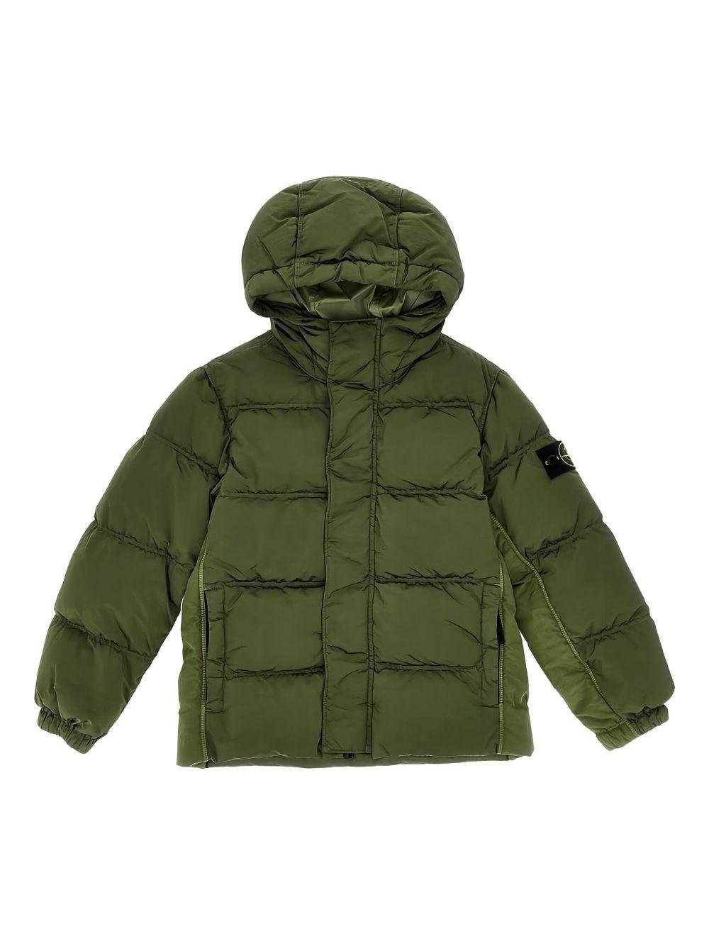 Stone Island Junior boys' green quilted jacket | STONE ISLAND