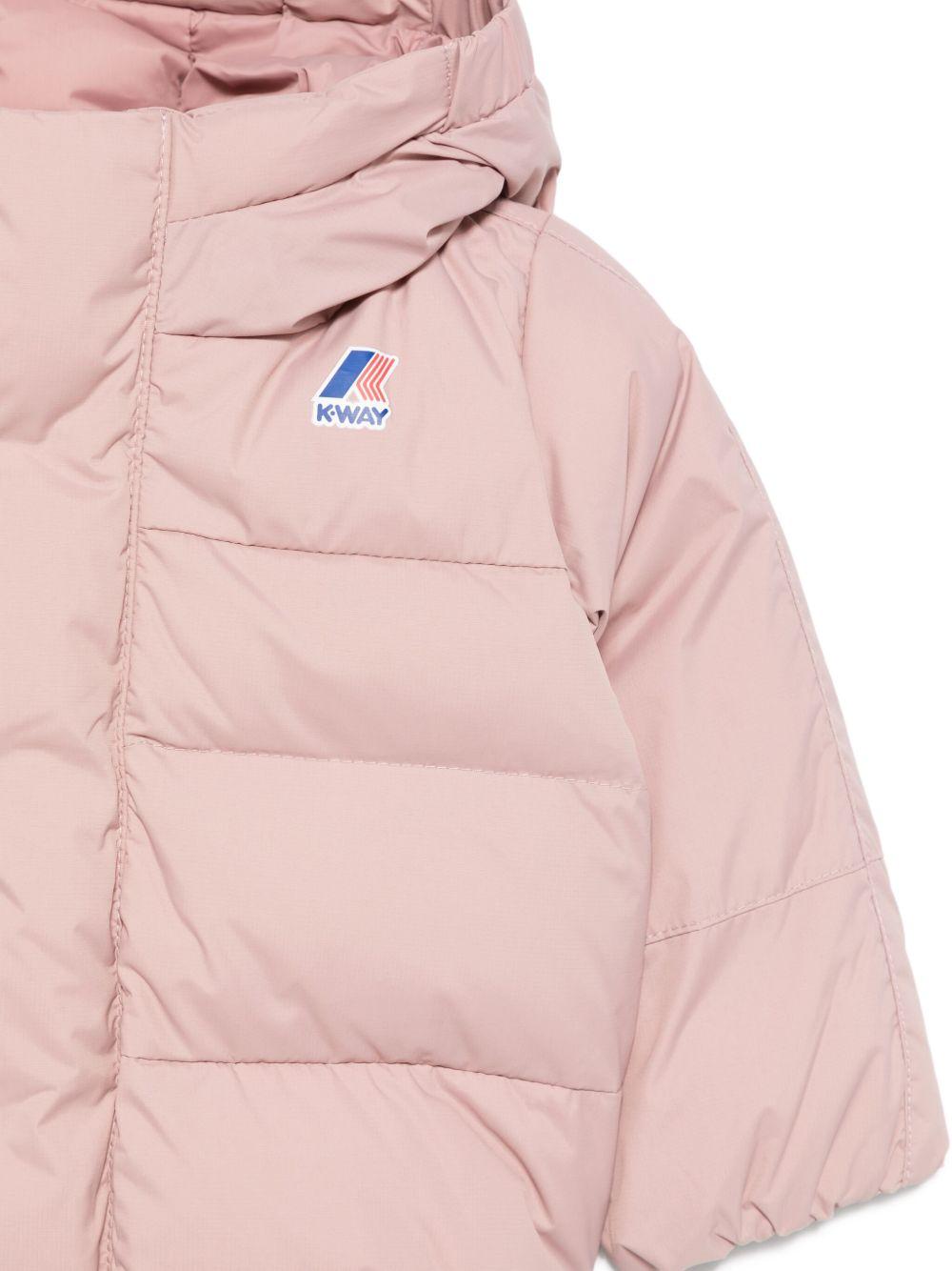 Giubbino per neonata K - Way Kids rosa con design trapuntato - Rubino Kids