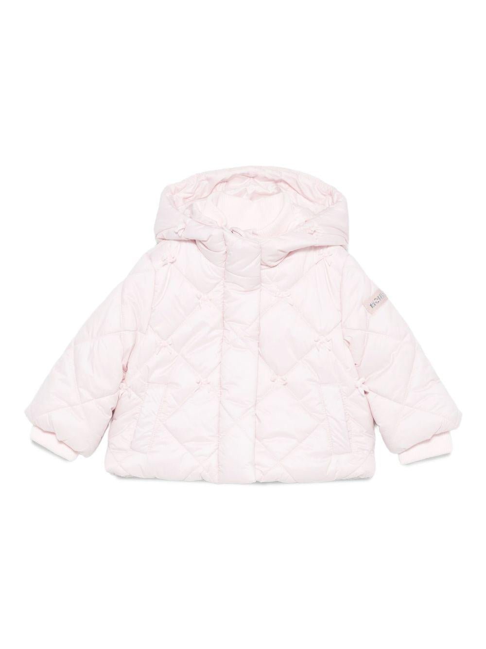 Giubbino per neonata Monnalisa rosa con cappuccio - Rubino Kids