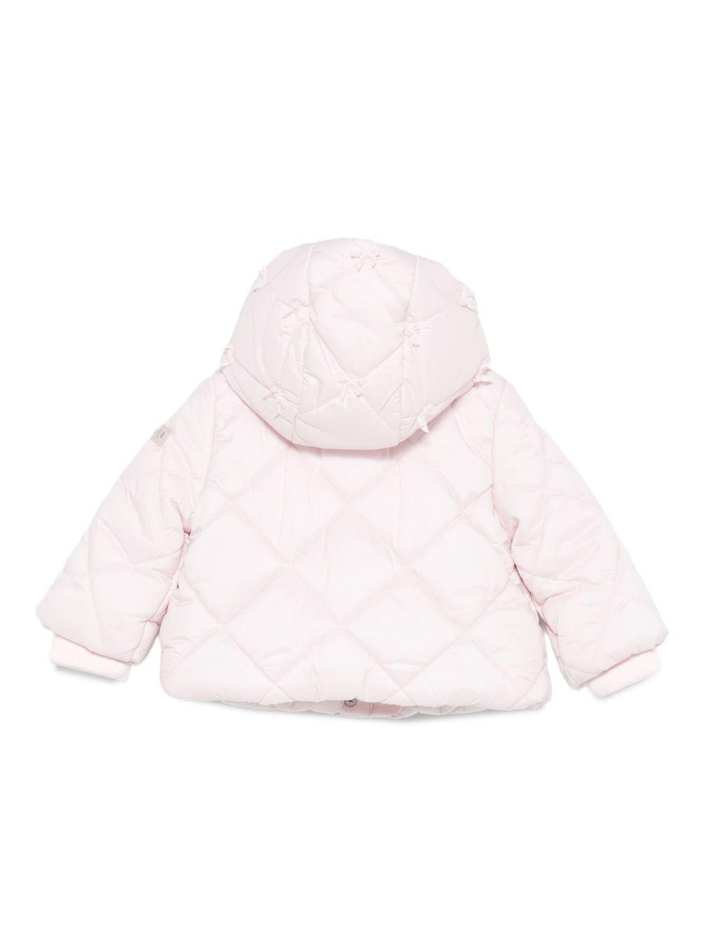 Giubbino per neonata Monnalisa rosa con cappuccio - Rubino Kids