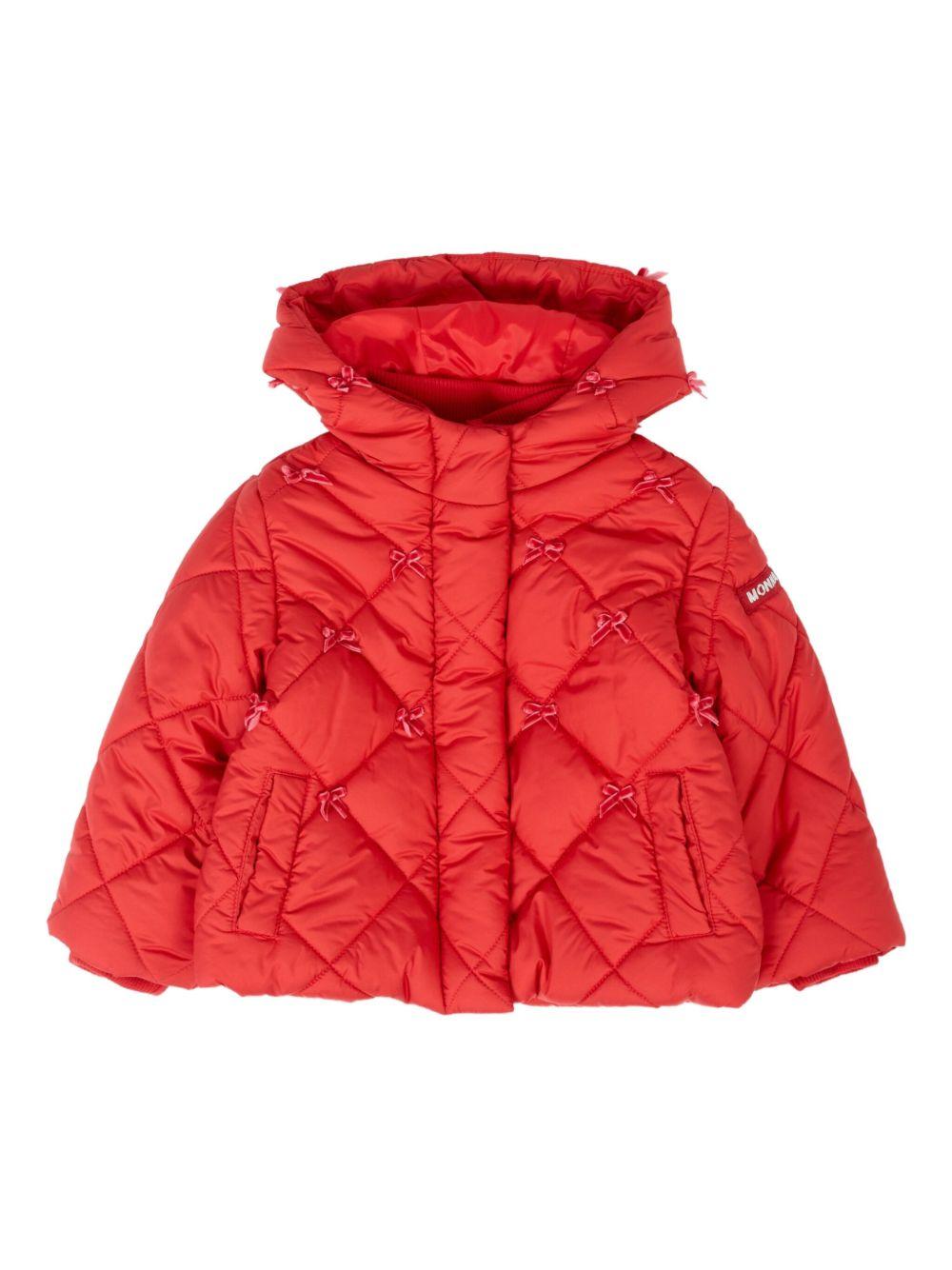 Giubbino per neonata Monnalisa rosso con design trapuntato - Rubino Kids