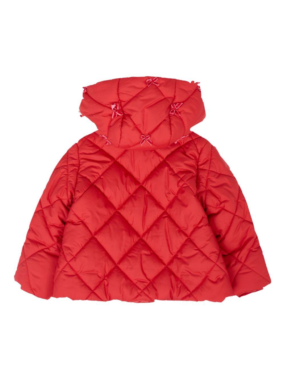 Giubbino per neonata Monnalisa rosso con design trapuntato - Rubino Kids