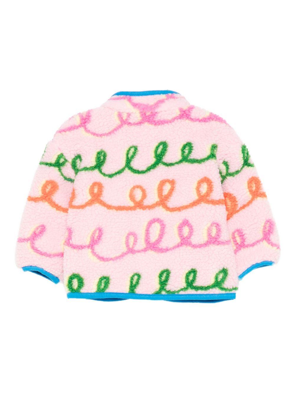 Giubbino per neonata Stella McCartney Kids rosa con finiture blu - Rubino Kids