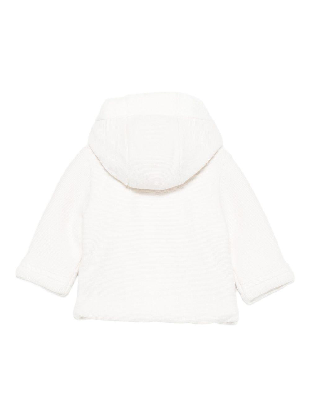 Giubbino per neonata Tartine Et Chocolat bianco con maglia intrecciata - Rubino Kids