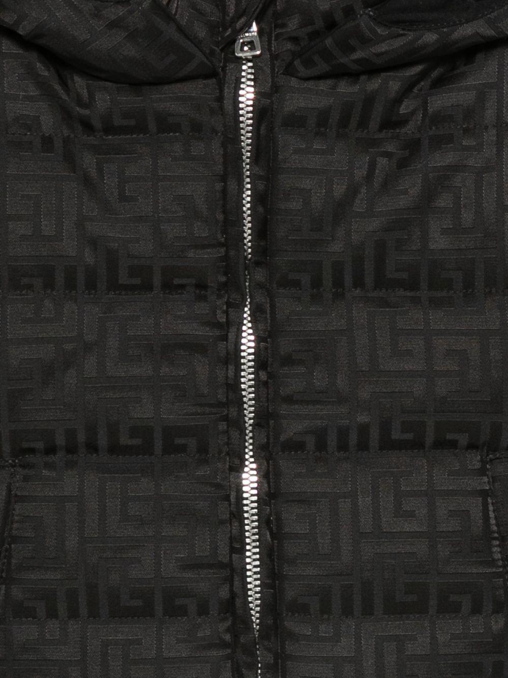 Giubbino per neonato Balmain Kids nero con design trapuntato - Rubino Kids