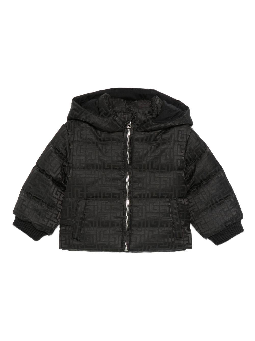 Giubbino per neonato Balmain Kids nero con design trapuntato - Rubino Kids