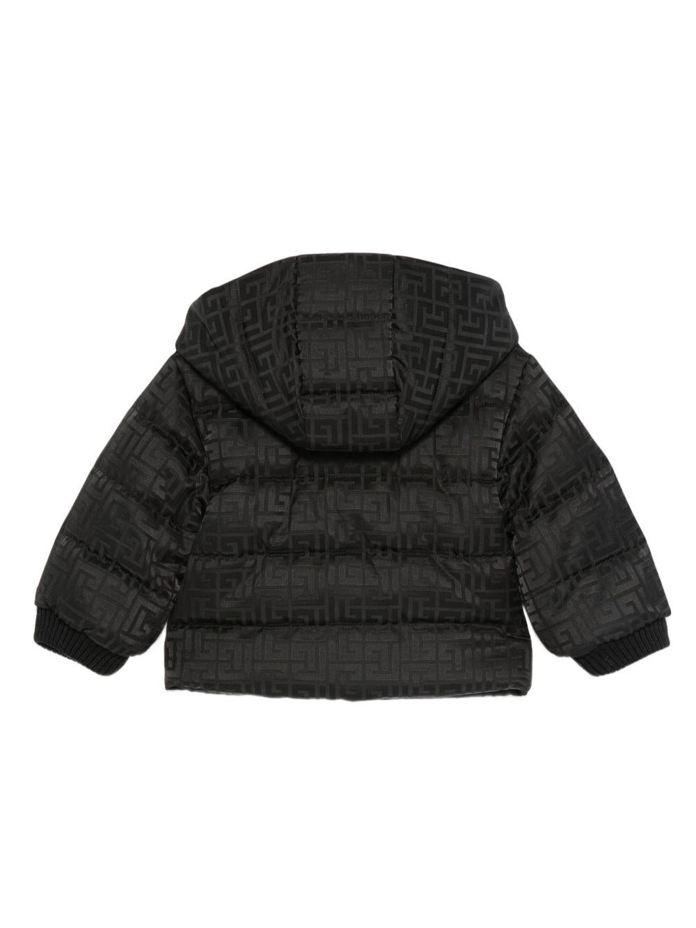 Giubbino per neonato Balmain Kids nero con design trapuntato - Rubino Kids