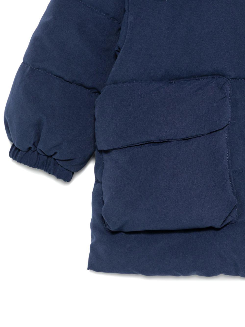 Giubbino per neonato Emporio Armani Kids blu con design imbottito - Rubino Kids