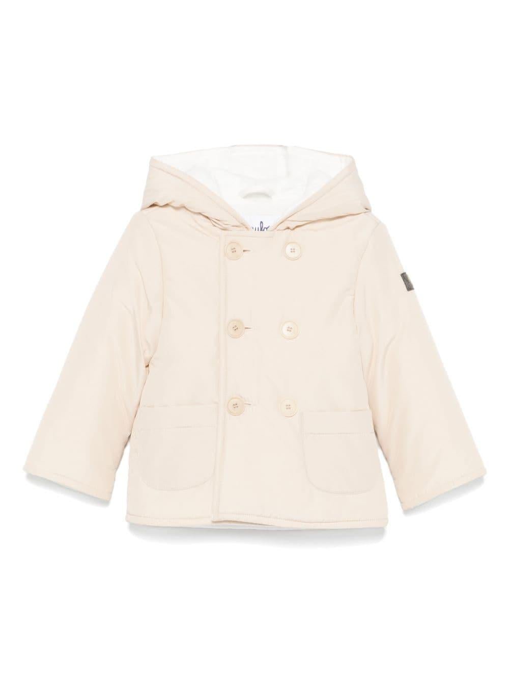 Giubbino per neonato Il Gufo beige con design doppiopetto - Rubino Kids