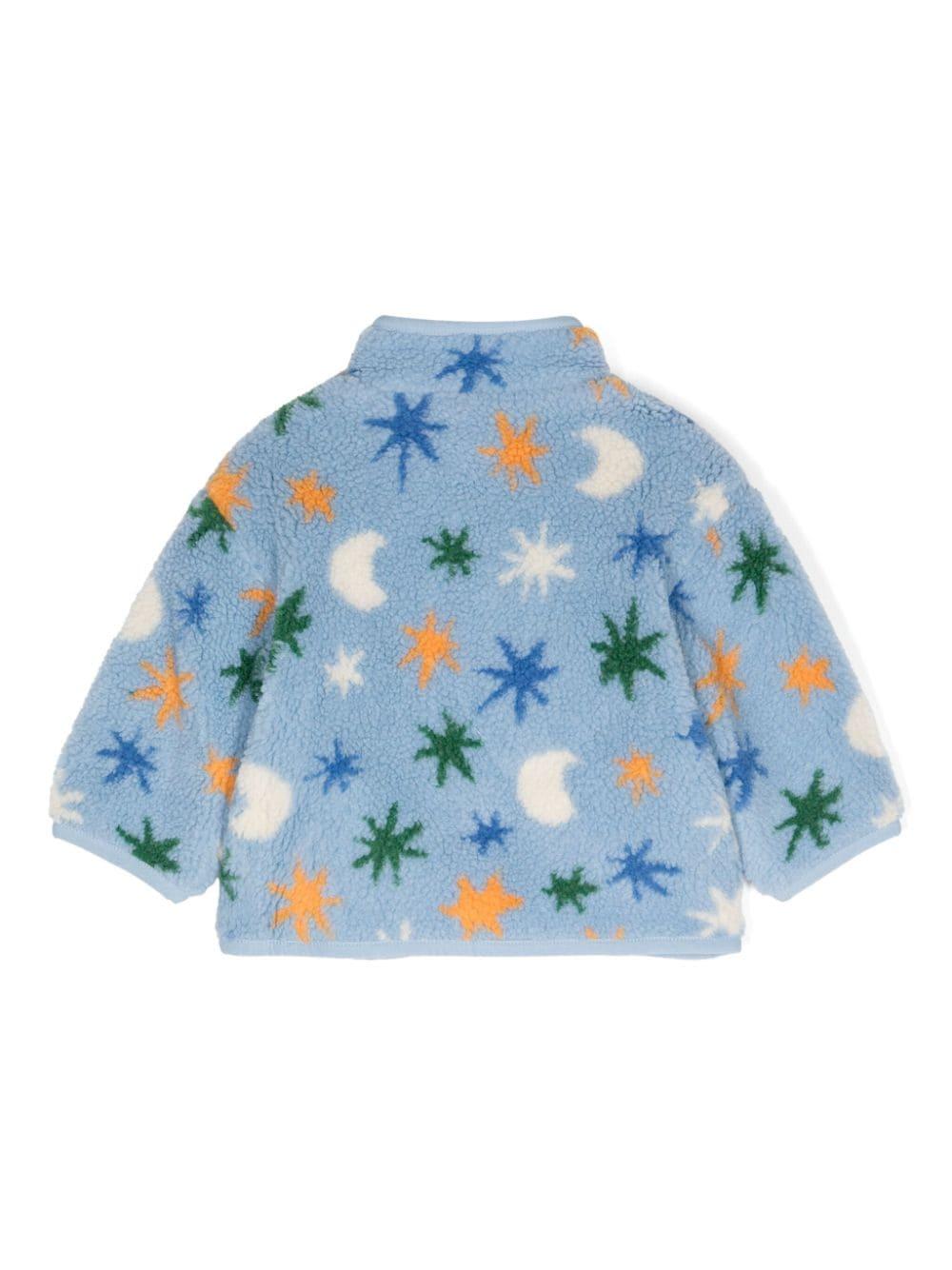 Giubbino per neonato Stella McCartney Kids azzurro a fantasia - Rubino Kids