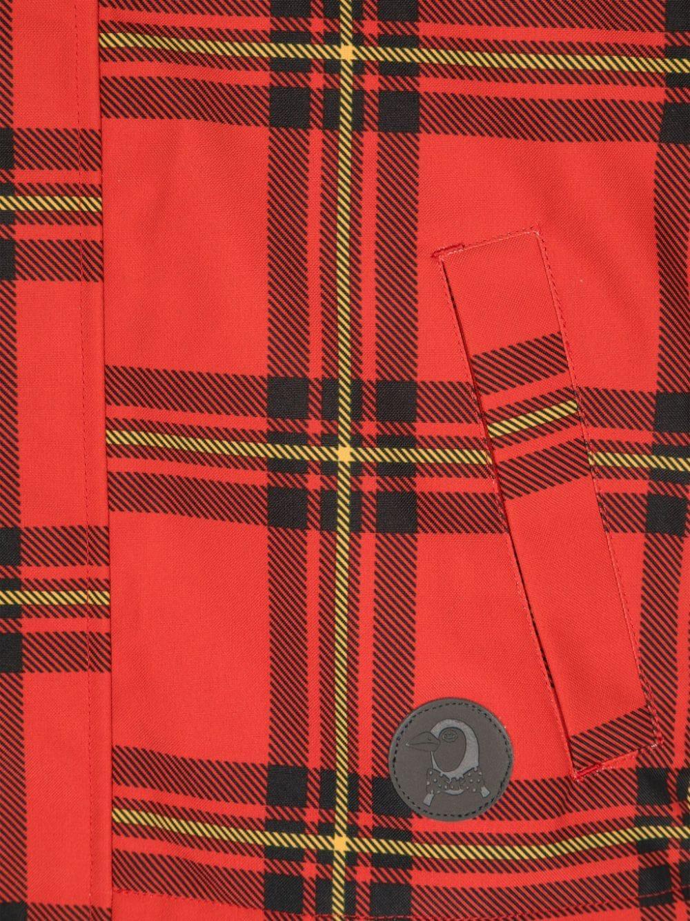 Giubbno per bambina Mini Rodini Edelweiss rosso con motivo a quadri tartan - Rubino Kids