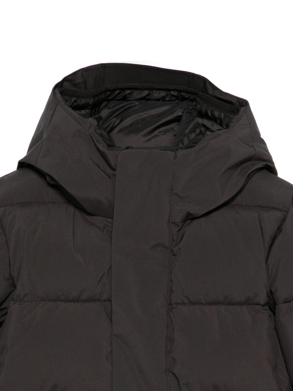 Giubbotto per bambino Save The Duck Kids marrone con applicazione con logo - Rubino Kids